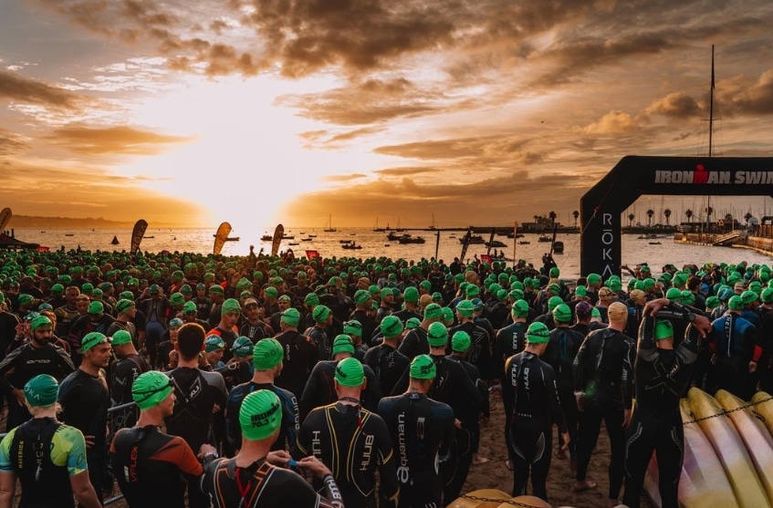 Instagram/ momento de la salida en el IRONMAN Portugal