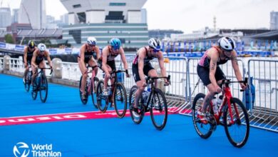 Triathlon mondial/image des triathlètes à Yokohama