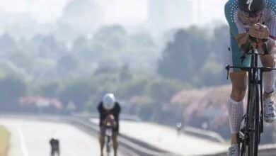 instagram/image of triathletes competing in Challenge Salou