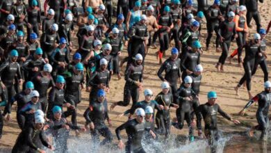 Instagram/ imagen de la salida del Triatlón Ciudad de Santander