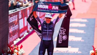 IRONMAN/ Anne Haug ganando el Club La Santa IRONMAN Lanzarote 2024