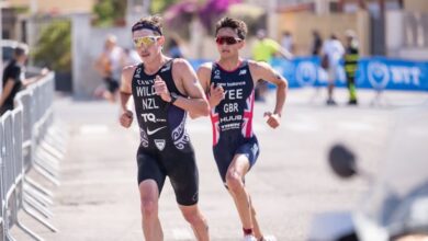 WorldTriathlo/ WIlde y Yee corriendo en Cagliari