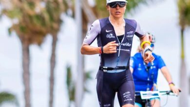 @ironmantri/ Anne Haug compitiendo en Lanzarote