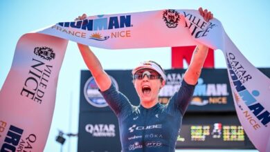 @activimages/ Lucy Charles ganando en IRONMAN France