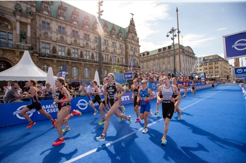 @wordtriathlon/ Imagen de la prueba de Hamburgo