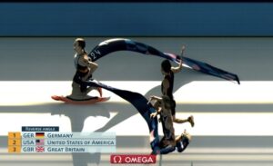 @worldtriathlon/ Imagen de la Photo Finish en los relevos mixtos de París