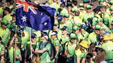 @worldtriathlon/ Imagen del desfile de naciones en Townsville