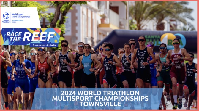 @worldtriathlon/ Cartel mundiales multideporte Townsville