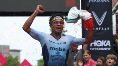 @lalobadillo_/ Tomás Rodríguez ganando el IRONMAN Texas