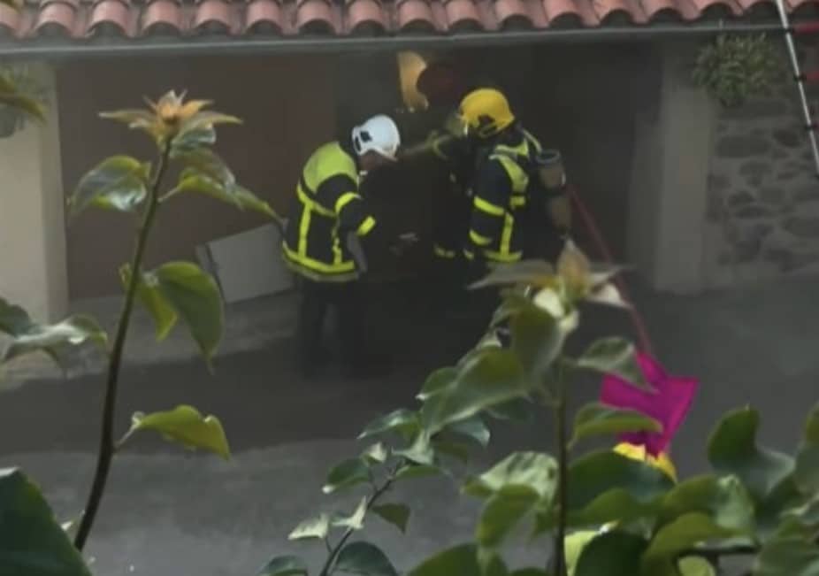 instagram/ imagen del incendio de la casa e Sam Long