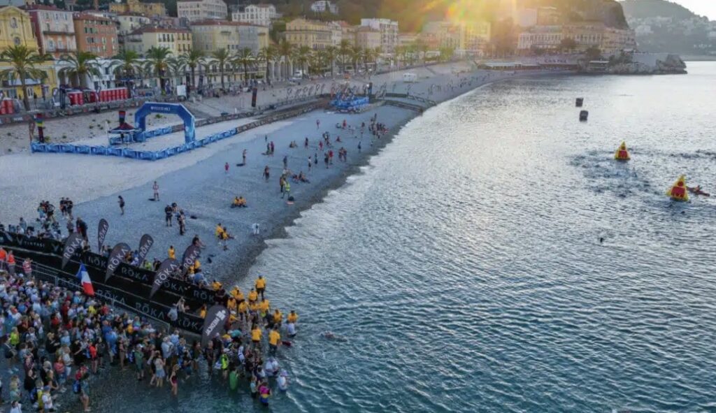 explorenicecotedazur( imagen de la natación en Niza