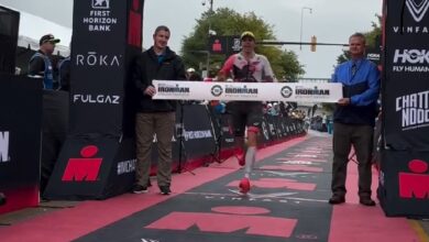 IRONMAN/ Imagen de San Long ganando el IRONMAN Chattanooga