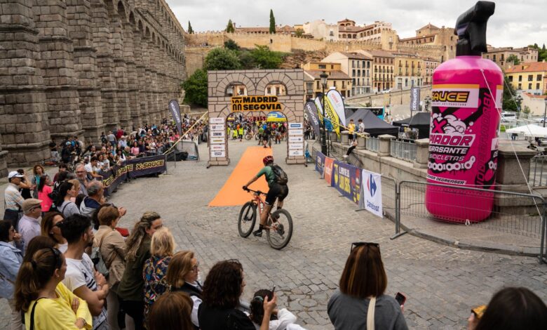 Imagen de la meta de la Madrid Segovia MTB