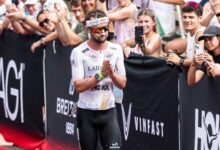 @hoka/ Sam Laidlow entrando en meta en Kona