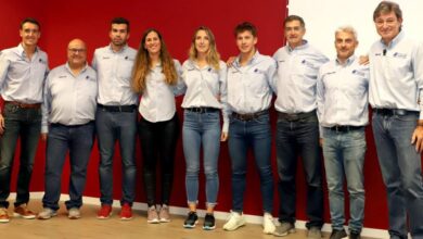 Imagen del equipo de la Federación de Triatlón en Madrid
