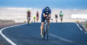 ClubLaSanta/ Imagen del ciclismo en el Volcano Triathlon