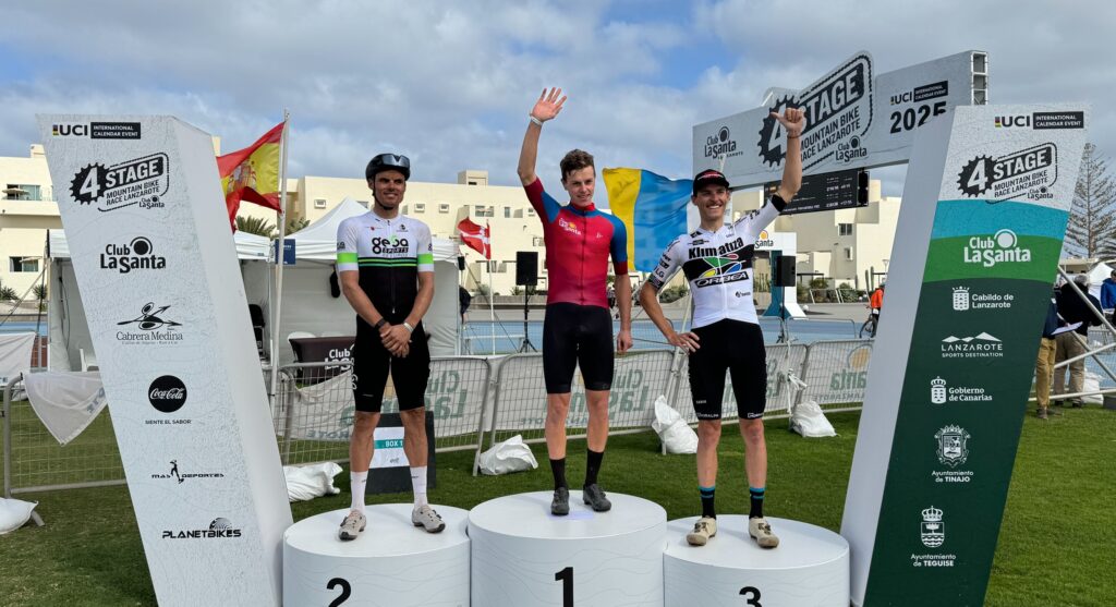 Pódium de la segunda etapa del 4 Stage MTB Lanzarote: 2025