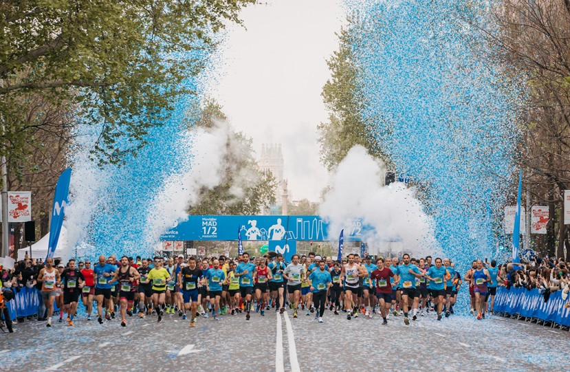 Imagen de la salida de la media maratón de Madrid