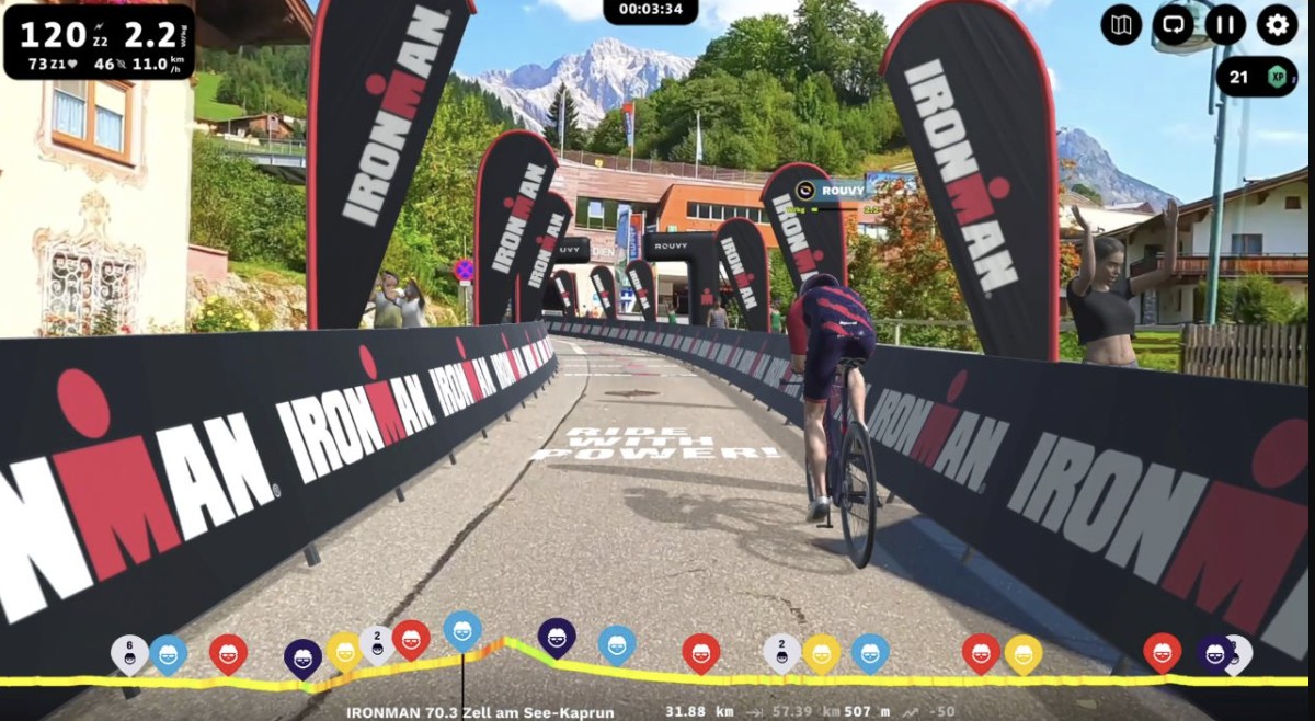 Segmento ciclista del IRONMAN 70.3 Zell en Rouvy