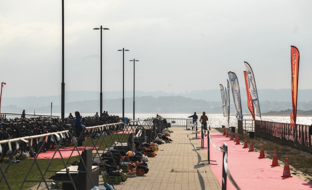 Imagen de la transición del Triatlón Ciudad de Santander