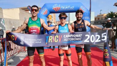 @triatlocv/ Imagen del pódium masculino Campeonato Autonómico de Duatlón Valencia 2025