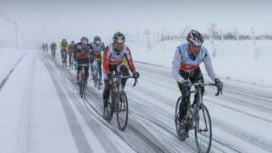 FETRI/ Segmento ciclista en un Triatlón de invierno