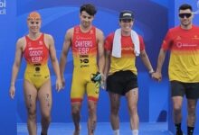 Imagen del relevo mixto español en Abu Dhabi