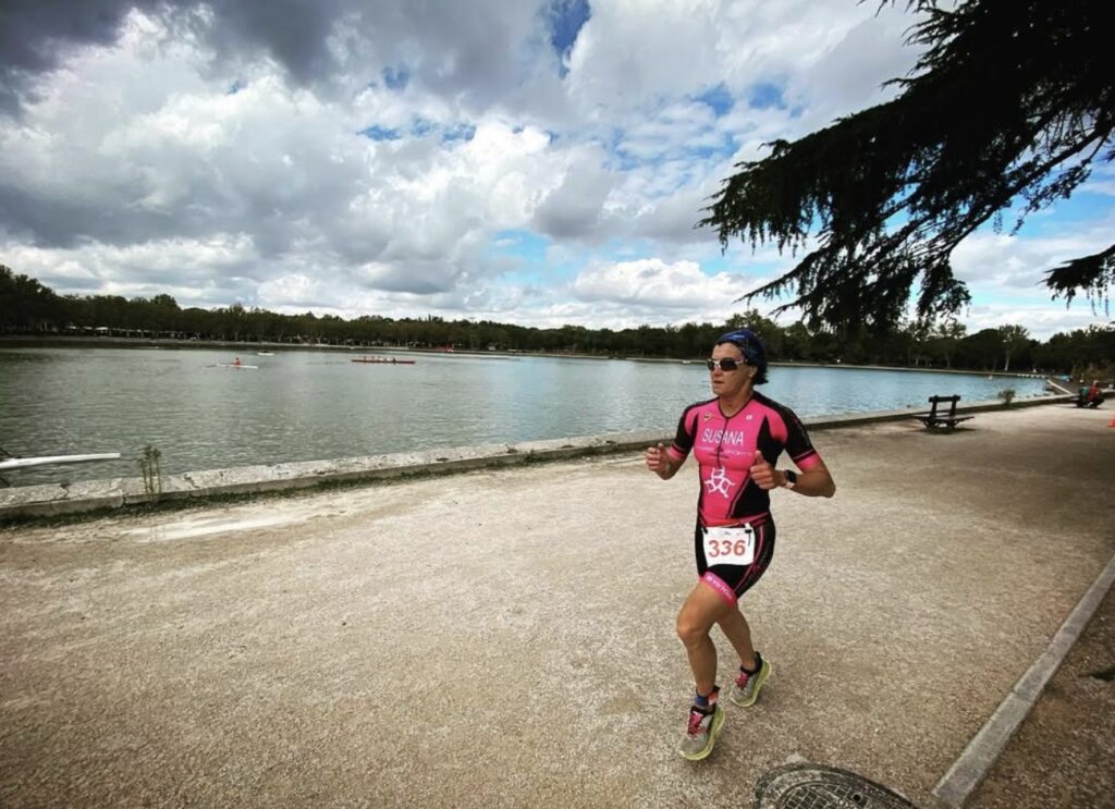 Instagram/ Una triatleta corriendo en la Casa de Campo de Madrid