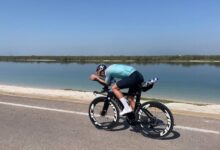 Instagram/Hayden Wilde entrenando con la bici