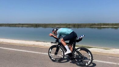 Instagram/Hayden Wilde entrenando con la bici