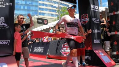 @ironmantri/ Kristian Blummenfelt ganando en Texas