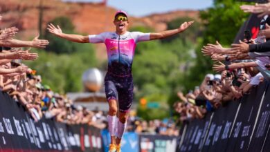 IRONMA/ Sam Long ganando en el IRONMAN 70.3 St. George