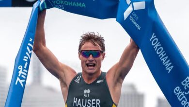 @worldtriathlon/ Matt Hauser ganando las WTCS Yokohama 2025