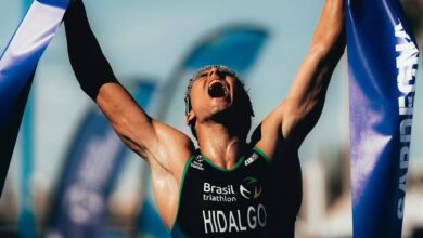 @worldtriathlon/ Miguel Hidalgo ganando en las WTCS Alghero