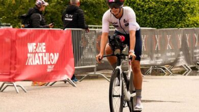 @challengefamily/ Una triatleta en la transición en The Championship
