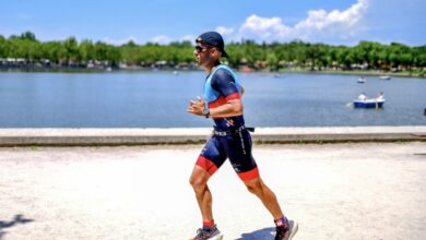 @canofotsport/ Un triatleta corriendo en la Casa de Campo