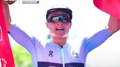 IRONMAN/Blummenfelt ganando en el IRONMAN Frankfurt 2025