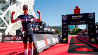 @gettyimages/ Imagen de la meta del IRONMAN 70.3 Valencia