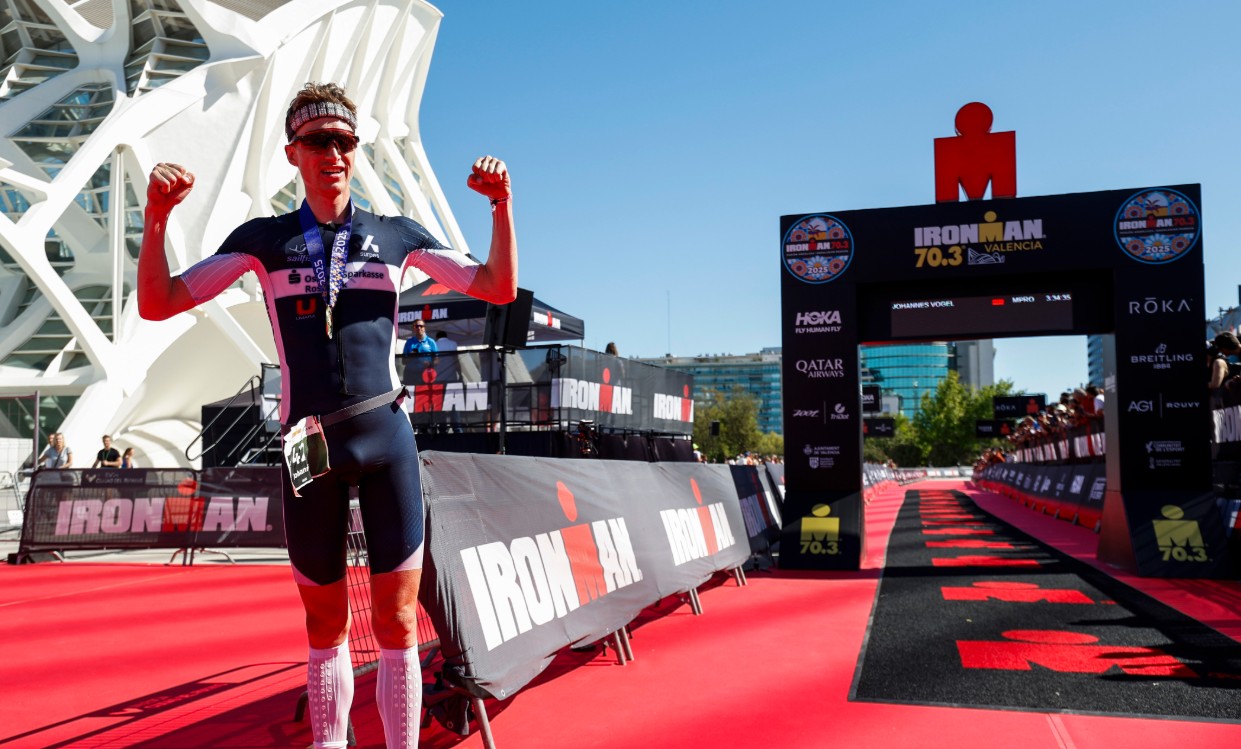 @gettyimages/ Imagen de la meta del IRONMAN 70.3 Valencia