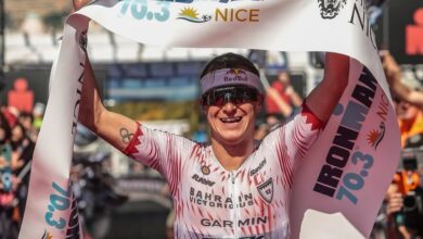 IRONMAN/ Marten Van Riel ganando en el IRONMAN 70.3 Nice