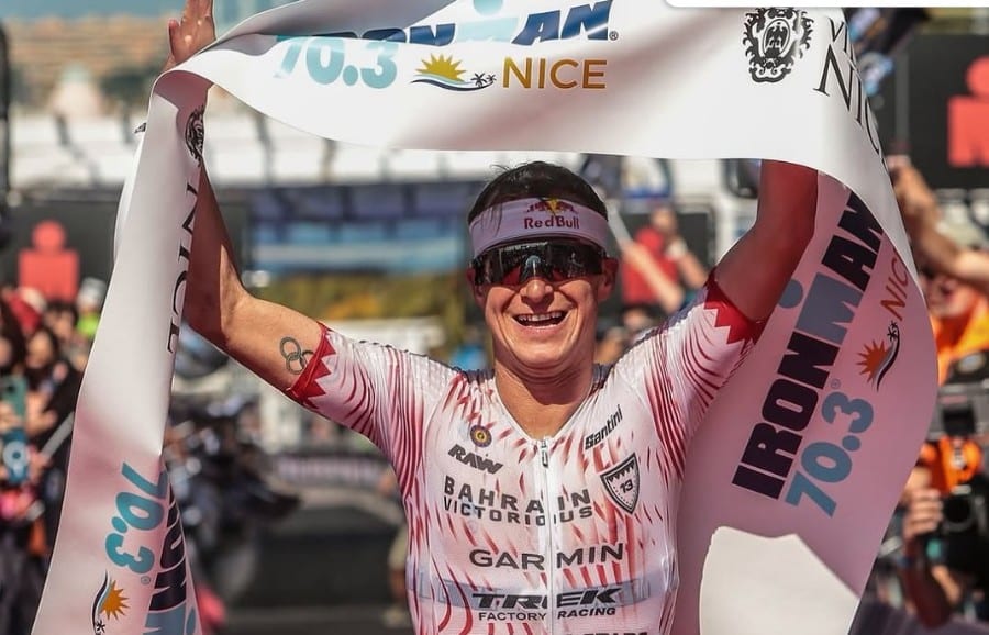 IRONMAN/ Marten Van Riel ganando en el IRONMAN 70.3 Nice