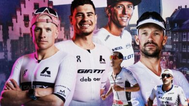 IRONMAN/ Kristian Blummenfelt, Patrick Lange y Gustav Iden