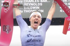 instagram/Lucy Charles ganando el IRONMAN 70.3 Eagleman 2025
