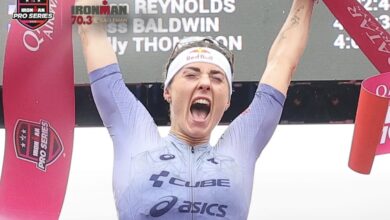 instagram/Lucy Charles ganando el IRONMAN 70.3 Eagleman 2025