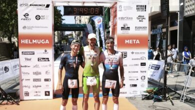 FETRI/ Pódium masculino del OTSO VI Half Gasteiz