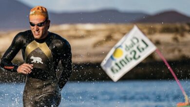 Un triatleta en el Volcano Triathlon