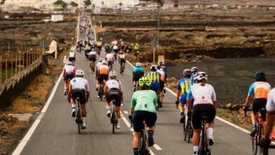 instagram/ Imagen del pelotón en la Vuelta Ciclista a Lanzarote