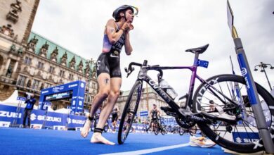 @worldtriathlon/ Imagen de la transición en Hamburgo