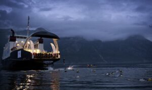 Norseman/ Imagen del salto del Ferry