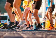 corredores en una media maratón